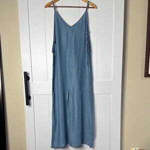 Elegant Blue Denim Jumpsuit